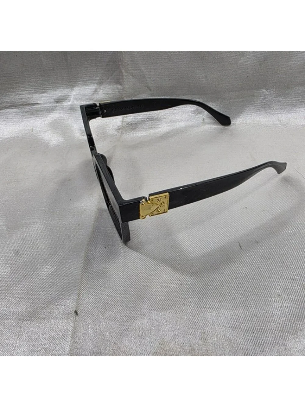 Rocky Black Gold Square Sunglasses Dark Tinted Lenses